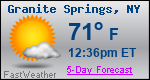 Weather Forecast for Granite Springs, NY