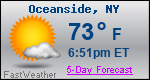 Weather Forecast for Oceanside, NY