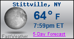 Weather Forecast for Stittville, NY