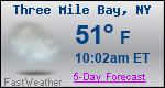Weather Forecast for Three Mile Bay, NY