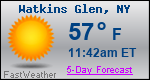 Weather Forecast for Watkins Glen, NY