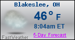 Weather Forecast for Blakeslee, OH