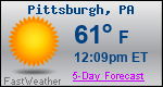 Weather Forecast for Pittsburgh, PA