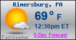 Weather Forecast for Rimersburg, PA