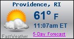 Weather Forecast for Providence, RI