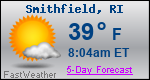 Weather Forecast for Smithfield, RI