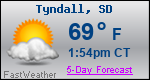 Weather Forecast for Tyndall, SD