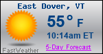 Weather Forecast for East Dover, VT