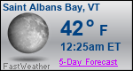 Weather Forecast for Saint Albans Bay, VT