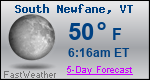 Weather Forecast for South Newfane, VT