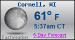 Weather Forecast for Cornell, WI
