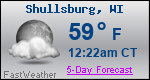 Weather Forecast for Shullsburg, WI