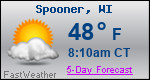 Weather Forecast for Spooner, WI