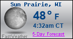 Weather Forecast for Sun Prairie, WI