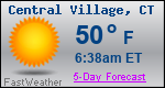 Weather Forecast for Central Village, CT