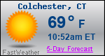 Weather Forecast for Colchester, CT