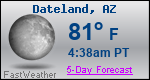 Weather Forecast for Dateland, AZ