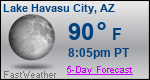 Weather Forecast for Lake Havasu City, AZ