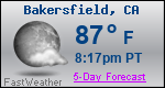 Weather Forecast for Bakersfield, CA