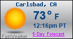Weather Forecast for Carlsbad, CA