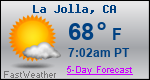 Weather Forecast for La Jolla, CA