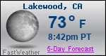 Weather Forecast for Lakewood, CA