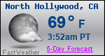 Weather Forecast for North Hollywood, CA