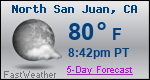 Weather Forecast for North San Juan, CA