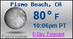 Weather Forecast for Pismo Beach, CA