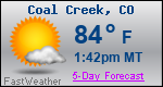 Weather Forecast for Coal Creek, CO