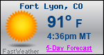 Weather Forecast for Fort Lyon, CO