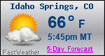 Weather Forecast for Idaho Springs, CO