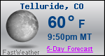 Weather Forecast for Telluride, CO