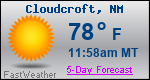 Weather Forecast for Cloudcroft, NM