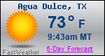 Weather Forecast for Agua Dulce, TX