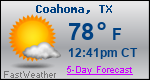 Weather Forecast for Coahoma, TX