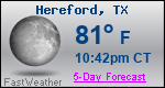 Weather Forecast for Hereford, TX