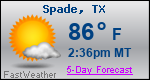 Weather Forecast for Spade, TX