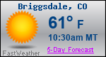 Weather Forecast for Briggsdale, CO