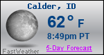 Weather Forecast for Calder, ID