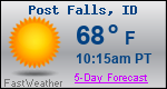 Weather Forecast for Post Falls, ID