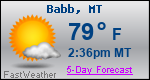 Weather Forecast for Babb, MT