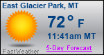Weather Forecast for East Glacier Park, MT