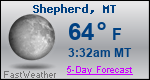 Weather Forecast for Shepherd, MT