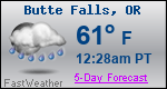 Weather Forecast for Butte Falls, OR