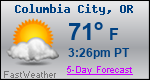 Weather Forecast for Columbia City, OR