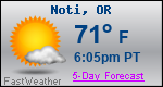 Weather Forecast for Noti, OR