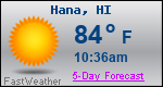Weather Forecast for HÄna, HI