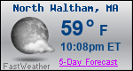 Weather Forecast for North Waltham, MA