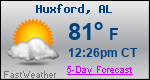 Weather Forecast for Huxford, AL